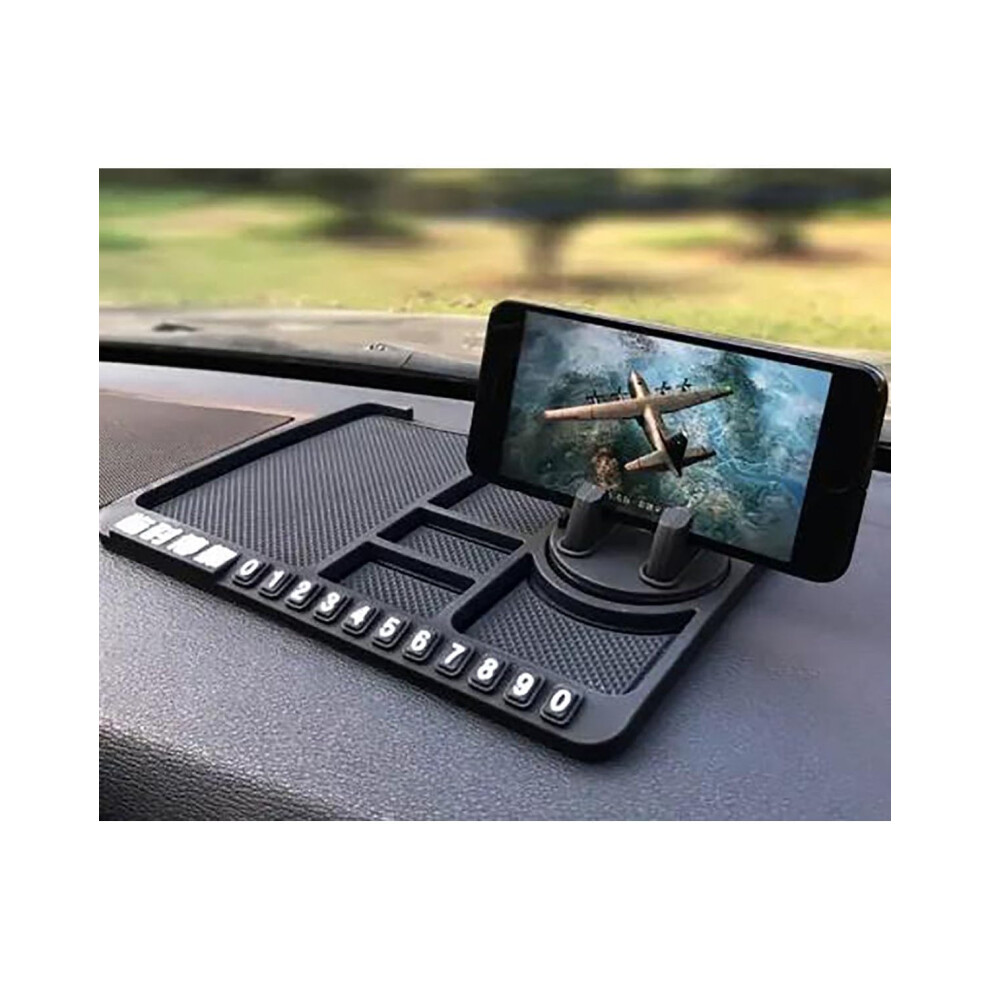 Car Anti Slip Mat Silicone Dashboard Phone Holder Pad Waterproof Heat Resistant Black 9199774076739