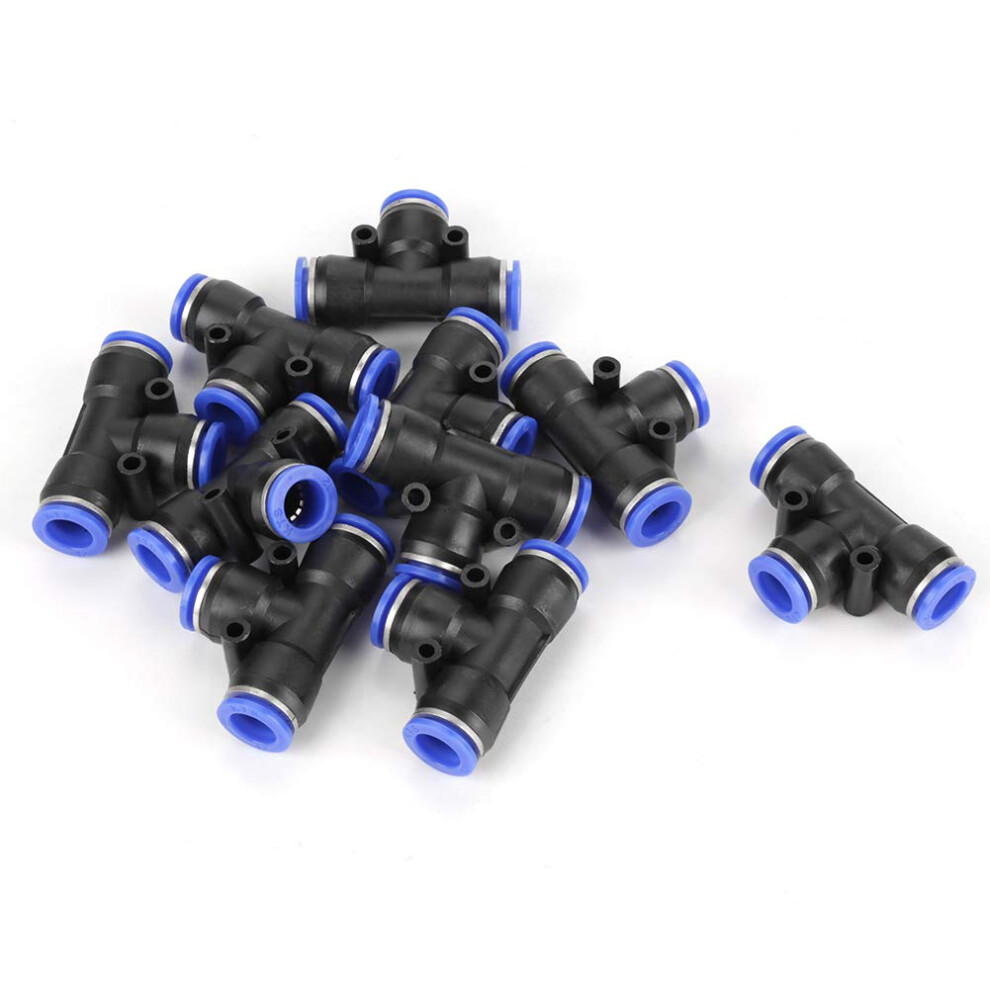 Push To Connect Fittings Pneumatic Air Hose 3Way Tee Union Connector 12Mm Od 10 Pieces 9382693377852