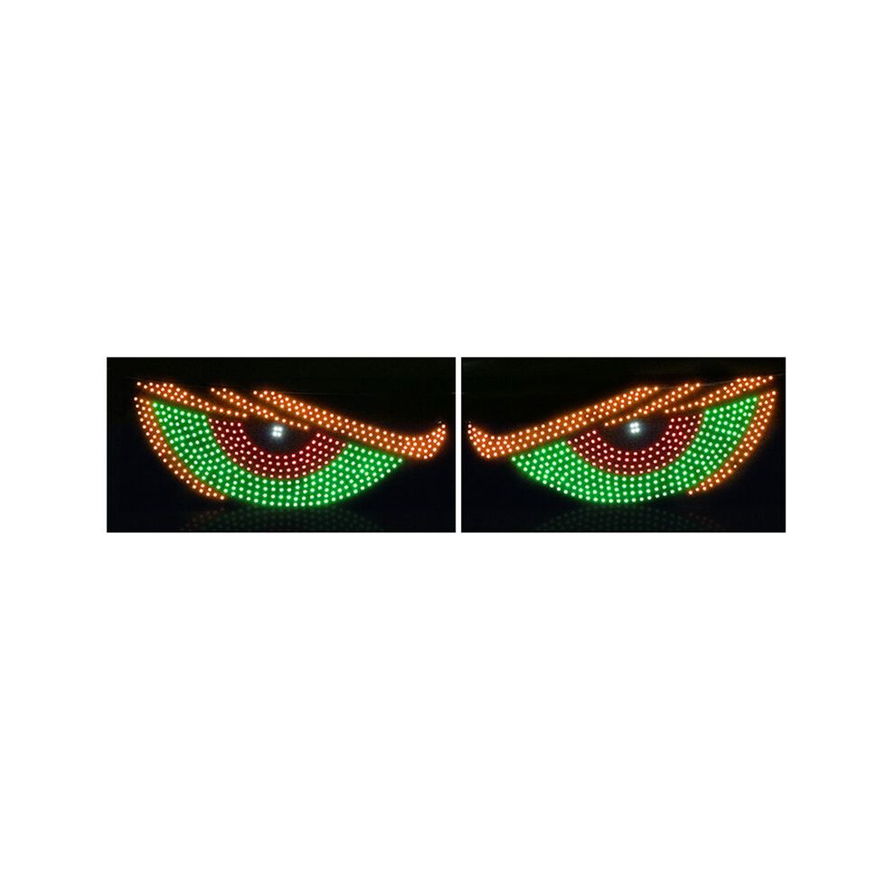 1 Pair Led Car Dynamic Devil Eye Sticker Usb Car Evil Eyes Warning Lamp Car Windshield Eye S,A Light 6031475280981