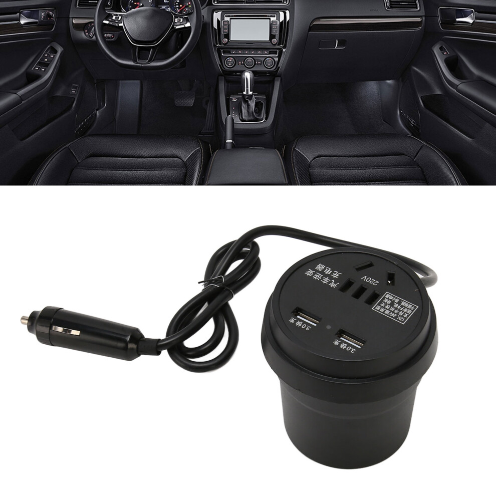 150W Car Inverter Qc3.0 Dual Usb 12V/24V To 110V/220V Converter 4211375620458