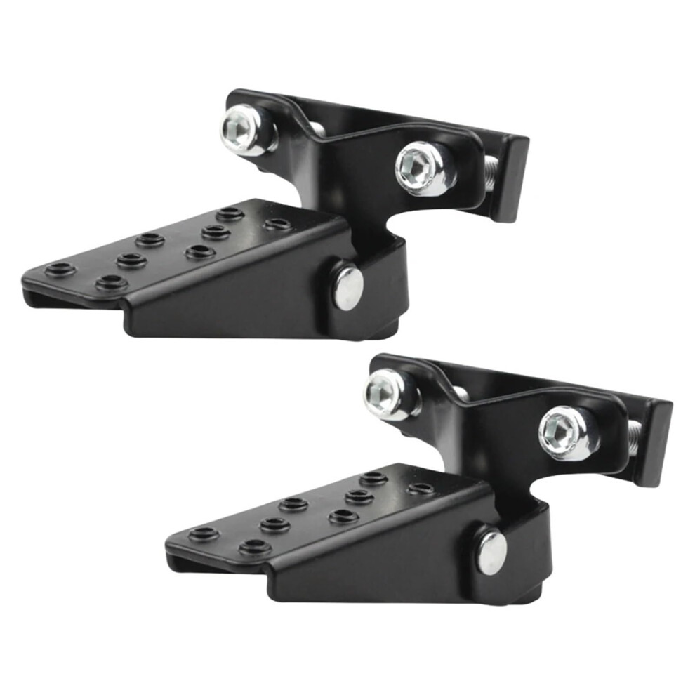 Motorcycle Foot Pegs Foldable Rear Footrests Pair Retro Style Antislip Pedal Surface Black 9199774077255