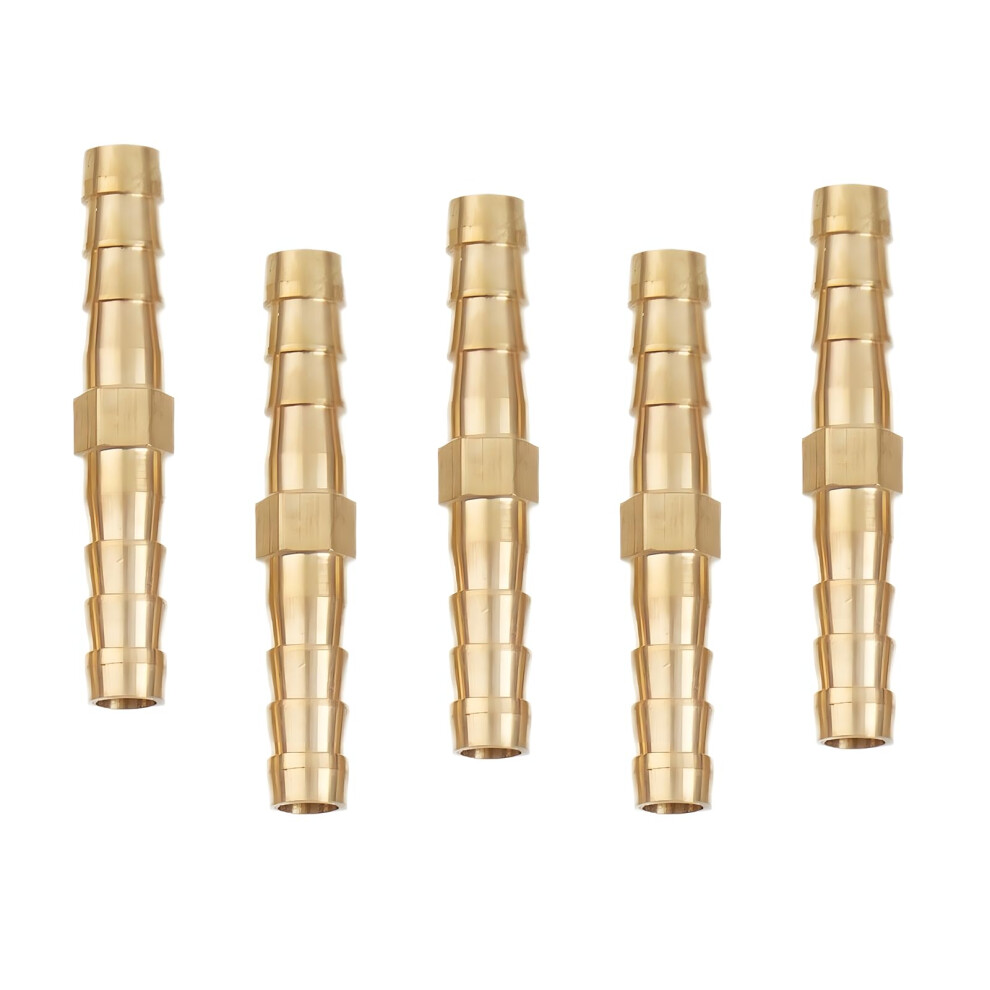 5Pcs 8Mm Brass Hose Barb Fittings Quick Release Connectors For Fuel Water Air Gas Leak 9382693231406