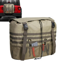 Spare Tire Trash Bag, Large Capacity Waterproof Offroad Storage for Truck SUV Camping Khaki