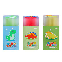 Dinosaur Eraser Set - 3 Cute Soft Rubber Erasers for School, Office, Students, and Sketching Supplies