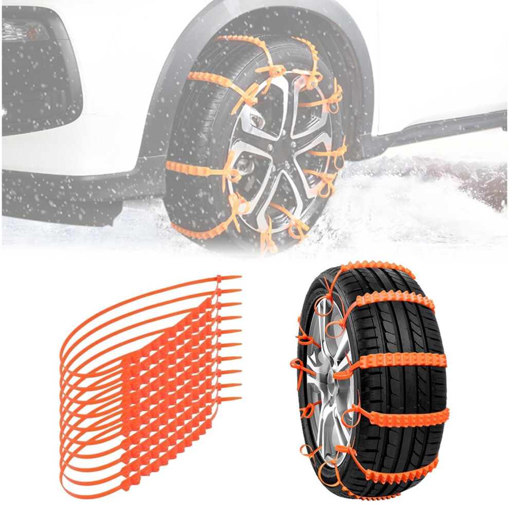 10Pcs Car Tire Snow Chains Antiskid Traction For Winter Driving Compatible With 507 1008 3008 9450606349453