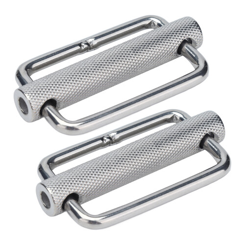 High-Quality Stainless Steel 2X Belt Strap Hardware Set with Knurled Rollers 1