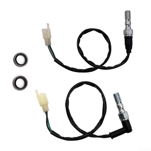 Motorcycle Brake Light Switch Hydraulic Pressure Sensor 2Pin Aluminum ABS Quick Install 1