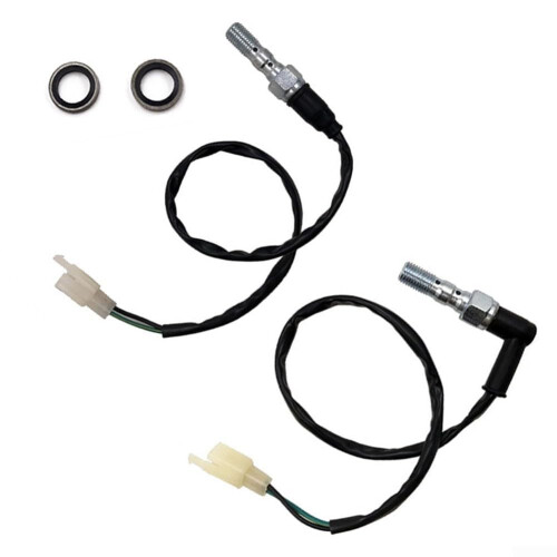 Motorcycle Brake Light Switch Hydraulic Pressure Sensor 2Pin Aluminum ABS Quick Install 2