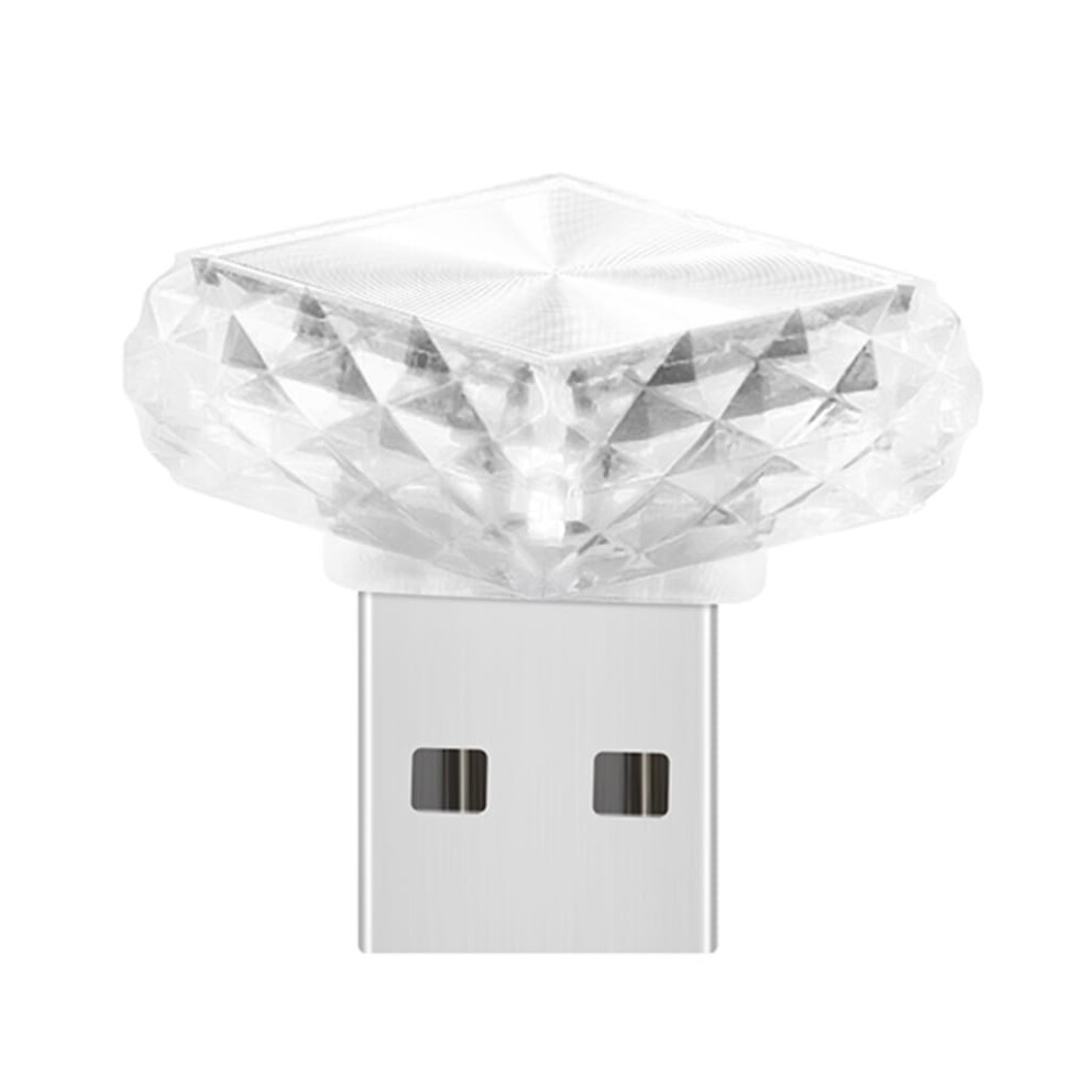 Led Usb Lamp For Car Interior Decoration Multiple Color Night With Touch Switches And 4 Ing Ice Square Ibla Light/Blue 9199774077736