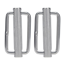 Stainless Steel 2Pcs Belt Strap Adjuster with Knurled Roller Slide Buckle Set