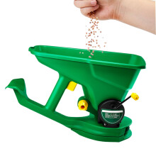 Handheld Fertilizer Spreader with Even Seed Distribution, Manual Salt and Seed Spreader for Lawn, Garden and Driveways