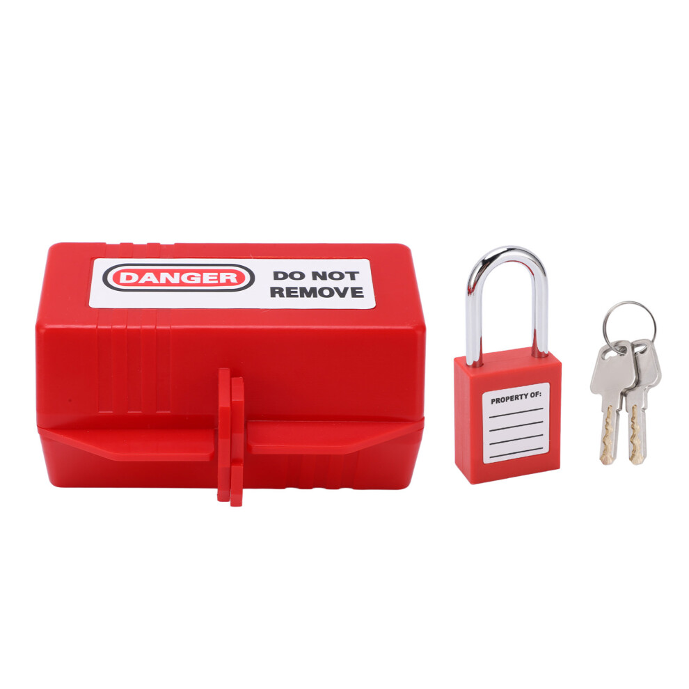 Industrial Power Plug Lockout With 38Mm Padlock Impact Resistant 5021375640429