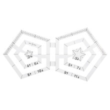 Clear Scale High Accuracy Quilting Ruler Set Transparent Patchwork Sewing Cutting Craft Ruler Durable And Lightweight Non Slip Coated Surface