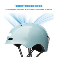 LED Bike Helmet with Light, USB Rechargeable, Adjustable, M/L