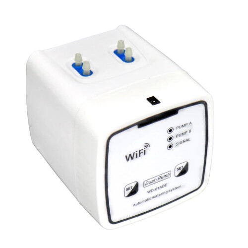 WiFi Irrigation Controller with Smart App Control Dual Pump Automatic Drip System for 15 Pots