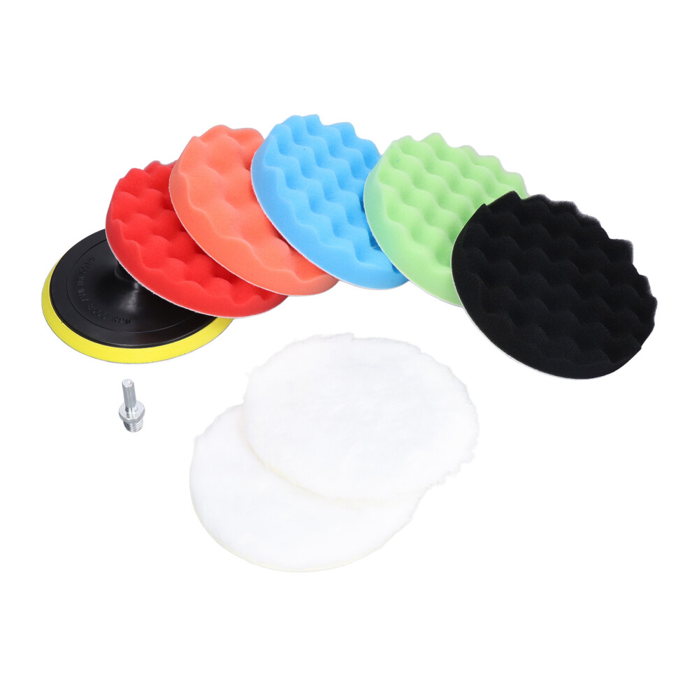 Comprehensive 9Pcs 150Mm Buffing Sponge Set For Auto & Marine Care 9451375643667
