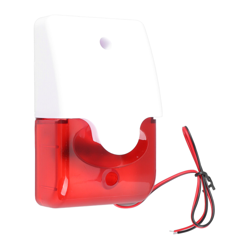 220V Wired Alarm Siren With Flashing Light & Sound Horn For Home Security 4661375643146