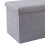 Faltbarer Stoff-Boxhocker 48x30x30cm Grau S 4