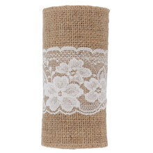 Blondekant Bordløber Vintage Touch Jute Hessian Naturlig Jute Rustik Dekor Shabby Chic Landhusdekoration Bryllup Boligindretning