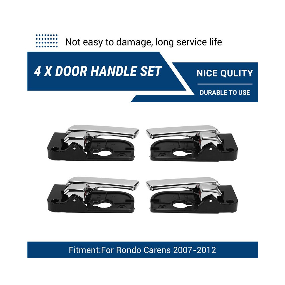 4Pcs/Set Car Inside Chrome Door Handle Set For Rondo Carens 2007-2012 82610-1D010, 82620-1D010 Light 6032604691623