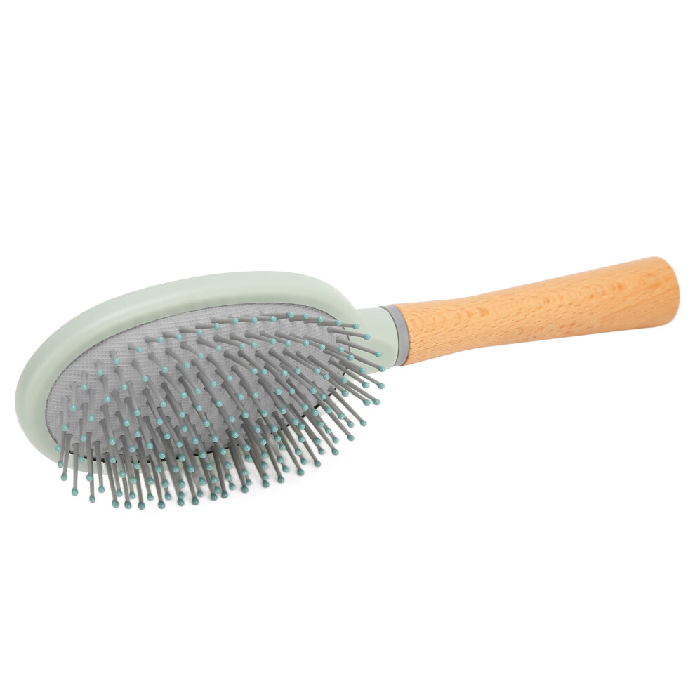 Unisex Detangling Hair Brush With Wooden Handle, Portable Paddle, Wet & Dry Use