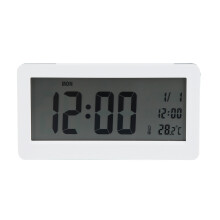 Horloge numérique simple et élégante, fonctionnant sur piles avec fonction de rétroéclairage, design d'horloge basique pour une lecture facile,