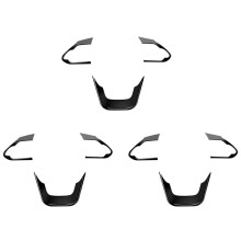3X RHD Car Interior Steering Wheel Cover Trim Sticker Kits for Voxy Noah 90 Series 2022 2023+ Glossy Black