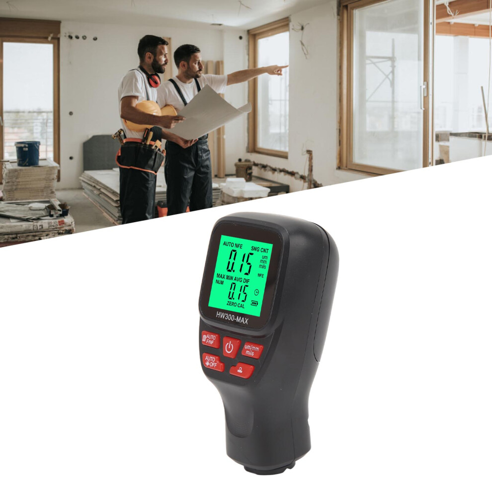 High Accuracy Digital Coating Thickness Gauge 0-2000Um Black 8431376139094
