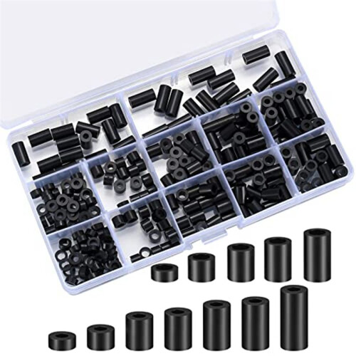 320 Pcs Electrical Outlet Screws Spacers, Black Ny
