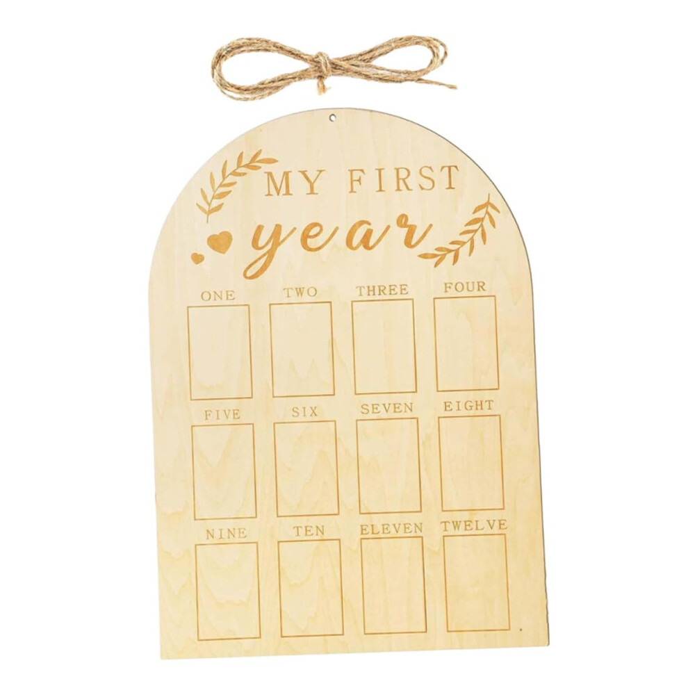 Baby Milestone Photo Board Wooden First Year Frame 12 Months Newborn Memory Keepsake