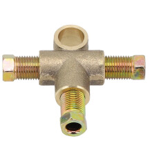 Motorcycle Brake Pipe Union Set 10mm Male Long Nuts 3/16 ThreeWay T Piece Durable Connector