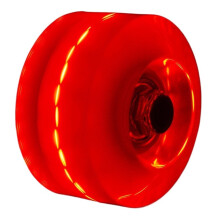 Light Up Roller Skate Wheels 4Pack With Bearings, Red Luminous LED Flashing For Recreational Hockey Skating