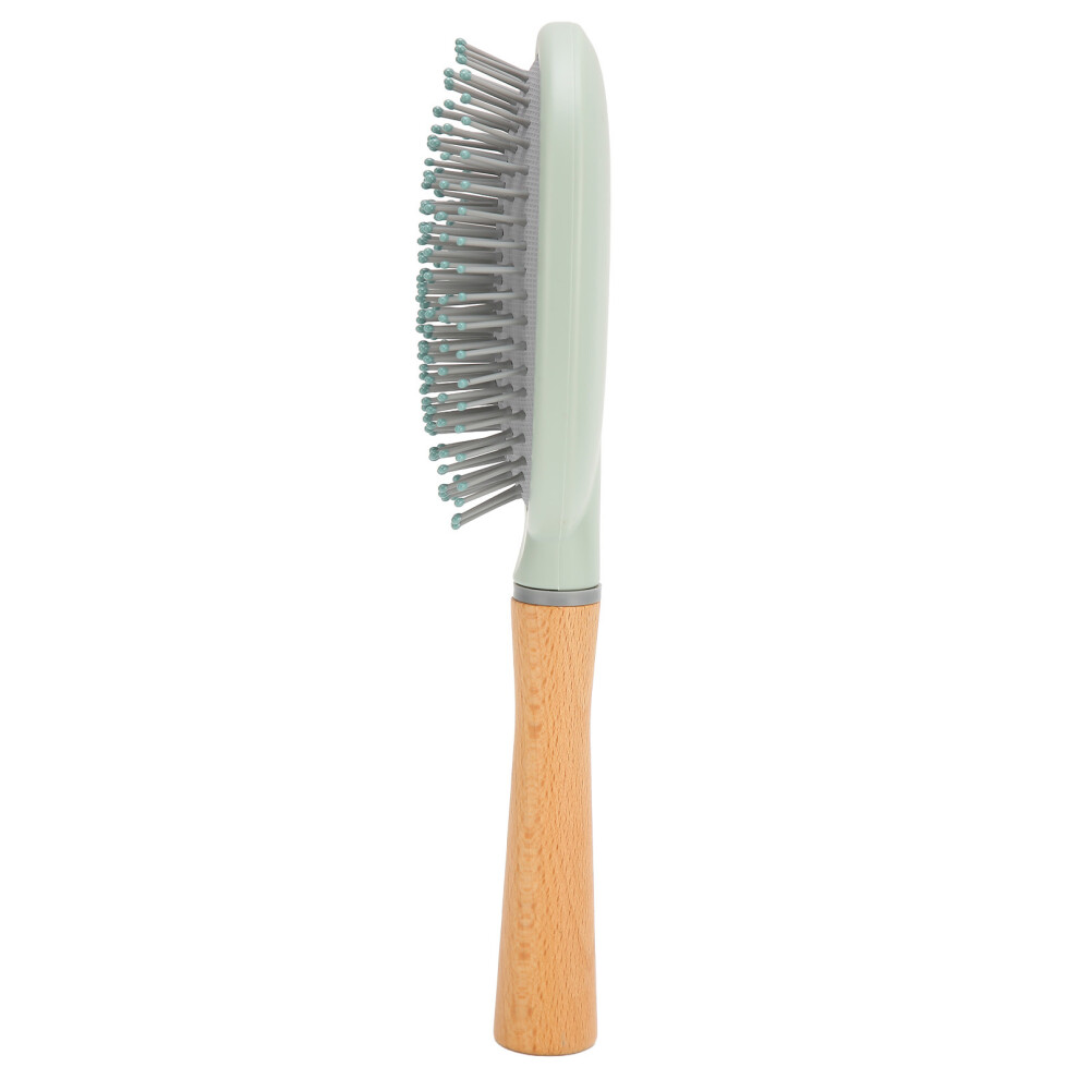 Detangling Hair Brush with Wooden Handle, Portable Paddle for Wet Dry Hair