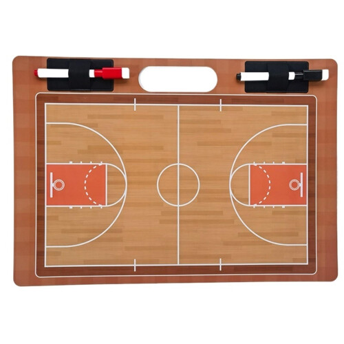 Basketball Training Tactics Board 1 Set With 2 Pens For Demonstration And Practice Training Aid