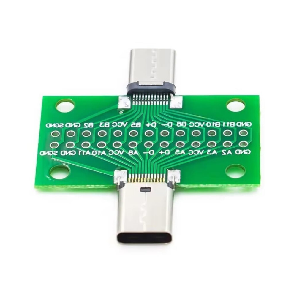 Usb 3.1 Type C Male Female Adapter Board 2X13pin To 2.54Mm Diy Speed Prototyping 1Pc 9199774079457