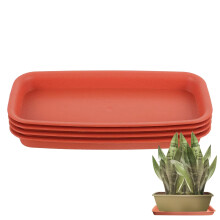 Plant Pot Saucer 4Piece Set, Drainage, Lightweight, Breathable Base, 24 X 11 Cm, Outdoor Balcony Use