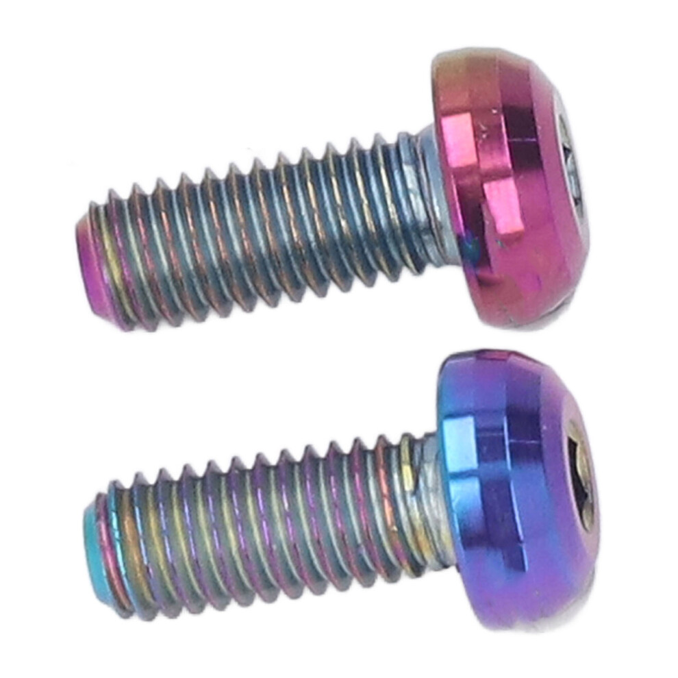 Titanium Alloy Bicycle Bottle Cage Screws M5x12mm, Colorful, Pack Of 2 4991375650593