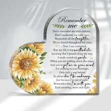 Sympathy Gifts Acrylic Heart Shape Memorial Paperweight For Loss Of Loved One Remembrance Decor Color 03