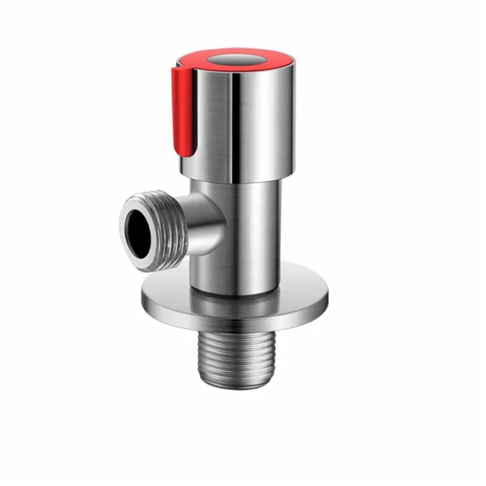 304 Stainless Steel Hot And Cold Inlet Valve For Bath And Kitchen Faucet Stop Valve, Triangle Water Regulator, Red 9199774080347