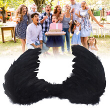 Feather Wing Adult & Children Cosplay Vivid Black Wing 60x45cm