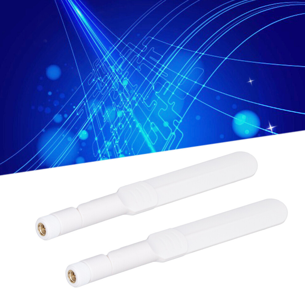 2 Pcs Omnidirectional Wifi Antenna 8Dbi 2.4/5.8Ghz Foldable Sma Male White 6901375652808
