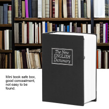 Mini Book Safe with Strong Lock 4.0x6.1 Inch Secure Valuables Case