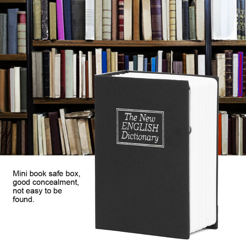 Mini Book Safe with Strong Lock 4.0x6.1 Inch Secure Valuables Case