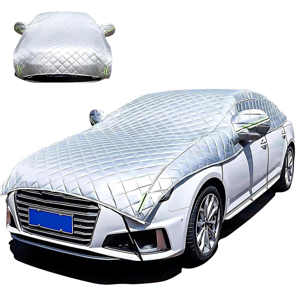 Waterproof Half Car Cover For Opel Astra 20042022 With Hail Protection And Windproof Buckles 9382693238153