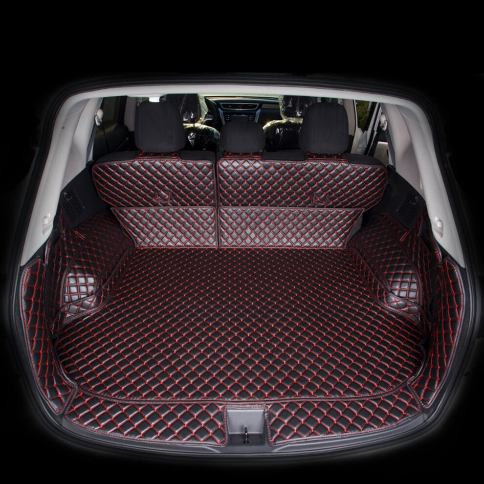 Waterproof Leather Car Trunk Mat Cargo Liner For Nissan Murano Z52 20152020 Nonslip 4Pcs Black/Red 9382693238177