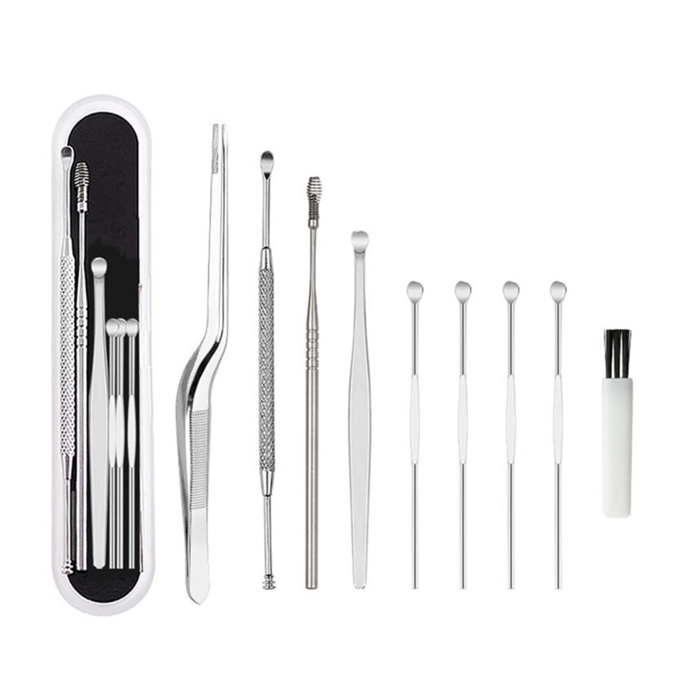 Ear Wax Pickers Set Stainless Steel Earpick Wax Remover Curette Ear Cleaner Tool