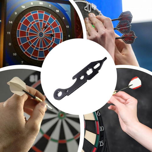 Dart Tip Remover Tool, Multi-Functional 2.36x0.5in Metal Tip Extractor, Portable Black Dart Handle Accessory 1