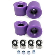 Update Your Skateboard 4Pcs 60x45mm Longboard Wheels Set With ABEC9 Bearings Purple