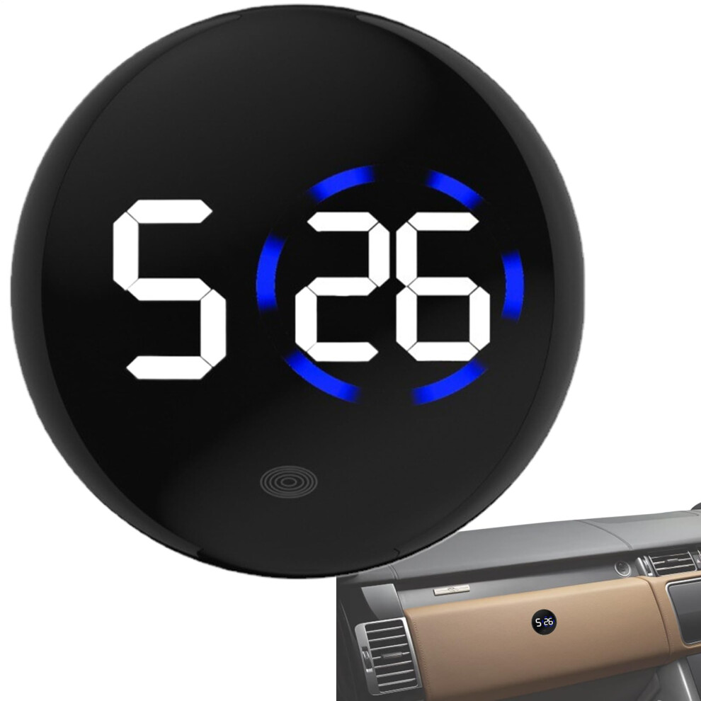 Clock For Car Digital Screen Clock Waterproof Stickon Automotive Timer For Dashboard Airvent Car Truck Rv Boat Travel 9382693384218