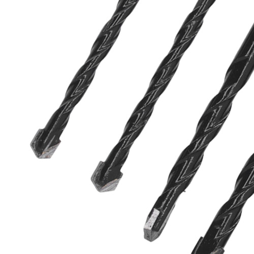 Black 8Pcs Masonry Drill Bit Kit with 6.35mm Hex Shank for Glass 2